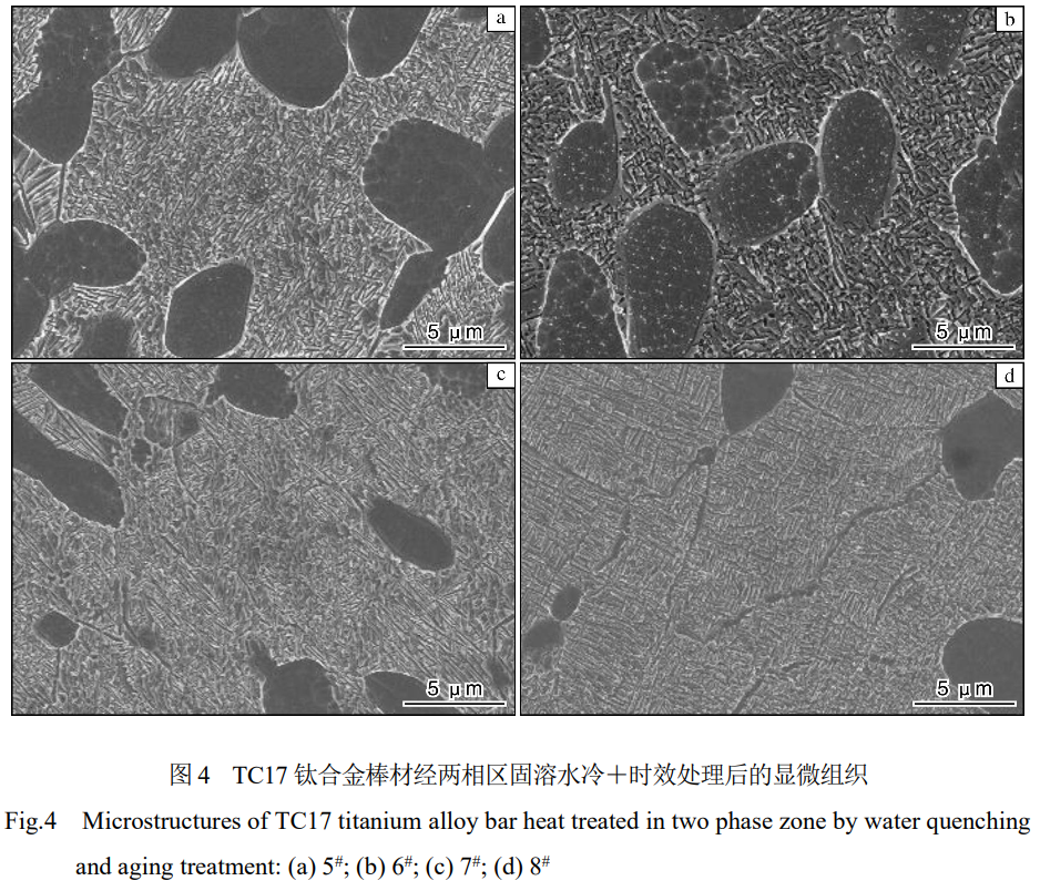 熱處理工藝對(duì)大規(guī)格TC17鈦合金棒材組織與力學(xué)性能的影響